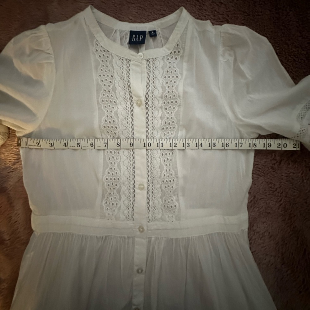 NWOT GAP Lace Midi Dress 👗 with removable cotton slip. Size Medium - Picture 8 of 10